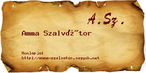 Amma Szalvátor névjegykártya